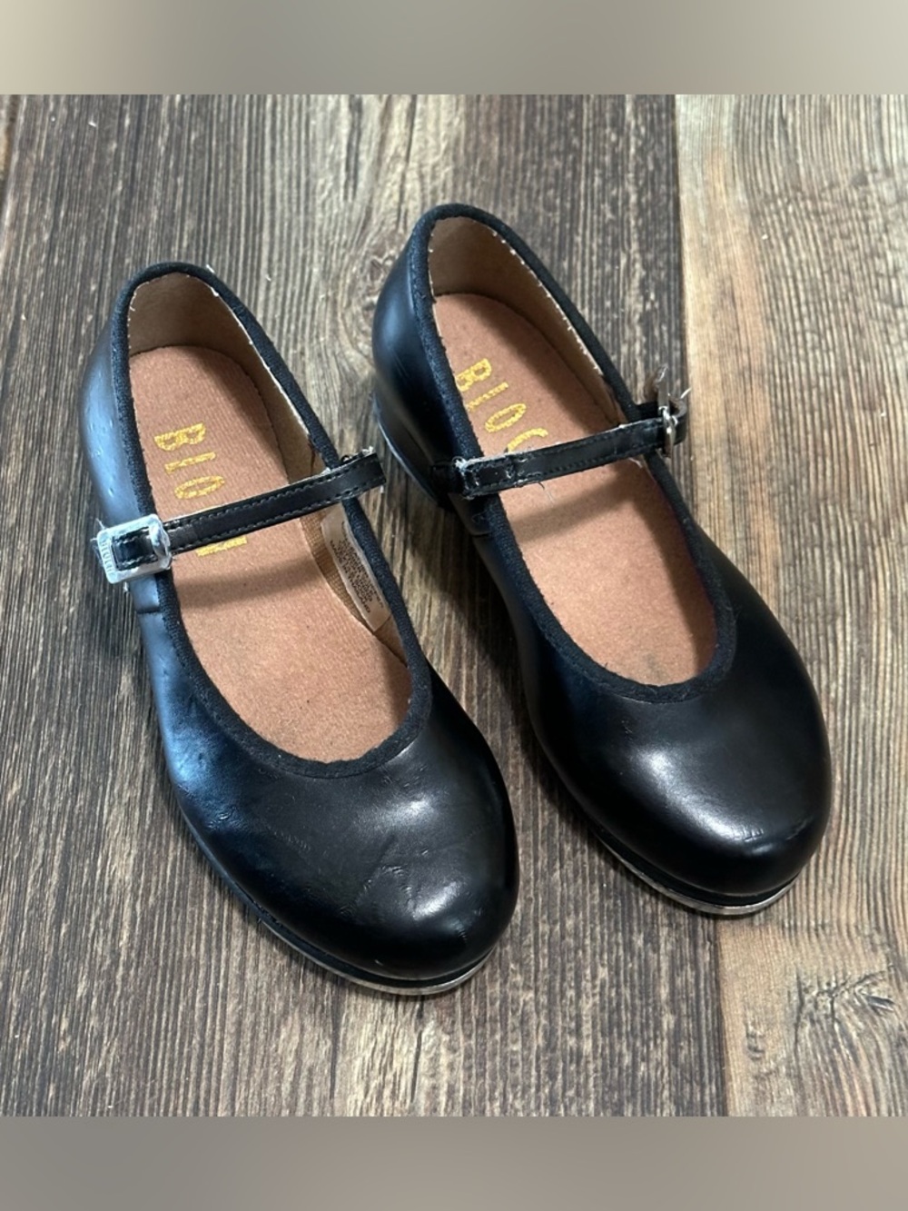 BLOCH techno tap Shoes black Mary Jane buckle toddler girls 10 M